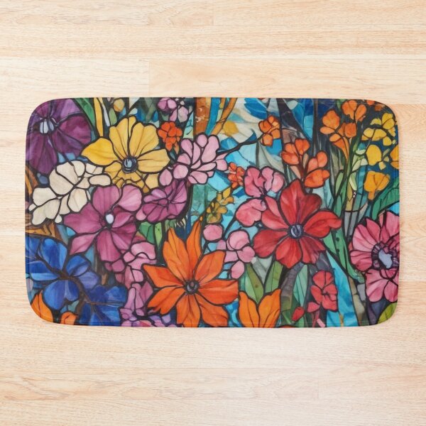 Item preview, Digital Stained Glass Florals Pattern Print Design designed and sold by imanshu.