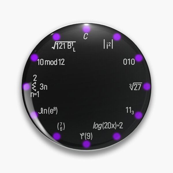 Artikelvorschau, mathematische Uhr, mathematische Symbole und Gleichungen 03 entworfen und verkauft von Numbers-Art.