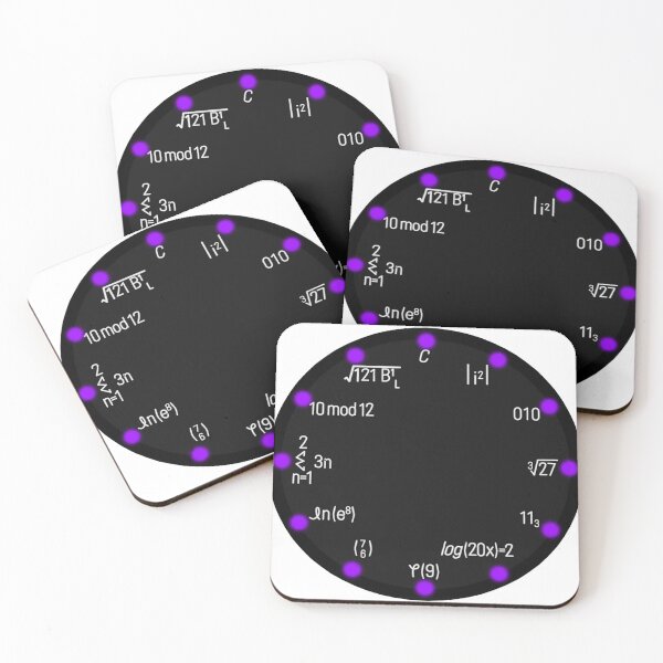 Item preview, mathematical clock, mathematical symbols and equations 03 designed and sold by Numbers-Art.