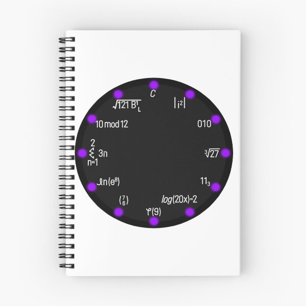 Item preview, mathematical clock, mathematical symbols and equations 03 designed and sold by Numbers-Art.