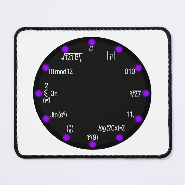 Item preview, mathematical clock, mathematical symbols and equations 03 designed and sold by Numbers-Art.
