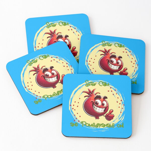 Item preview, Stay Calm and Pomegranate On Funny Cartoon Fruit designed and sold by André Botes.