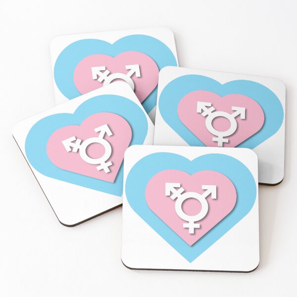 Item preview, Transgender symbol and flag colors heart LGBTQ designed and sold by NobizArtwerkz.