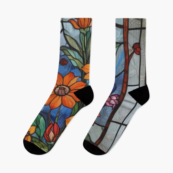 Item preview, Digital Stained Glass Florals Pattern Print Design designed and sold by imanshu.