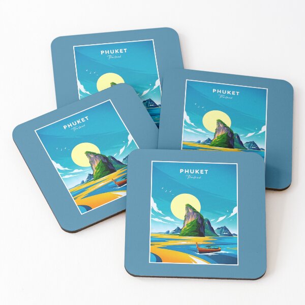 Item preview, PHUKET THAILAND : Vintage Patong Bay Travel  and Tourism Advertising Print designed and sold by posterbobs.