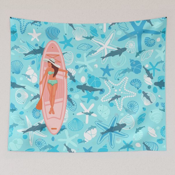 Item preview, Woman on a Paddle Board, Sea Creatures designed and sold by trendingatees.