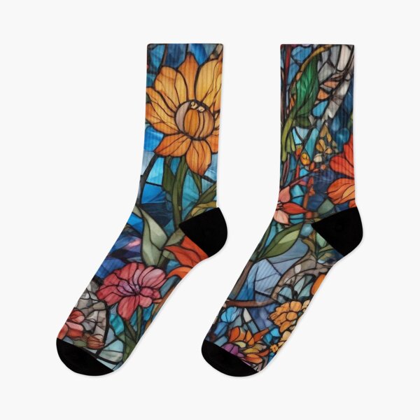 Item preview, Digital Stained Glass Florals Pattern Print Design designed and sold by imanshu.