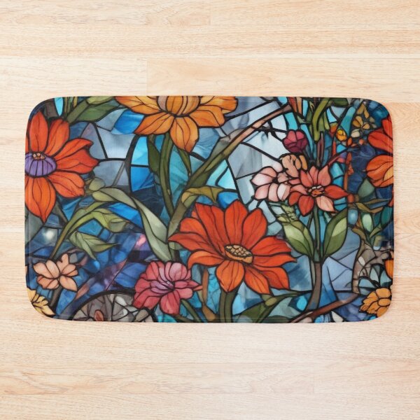 Item preview, Digital Stained Glass Florals Pattern Print Design designed and sold by imanshu.
