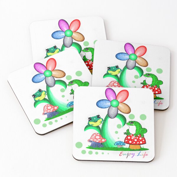 Item preview, Happy frogs enjoying life  designed and sold by Shirley cute art .