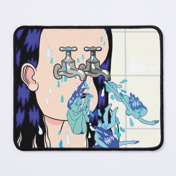 Item preview, Mystic Waterfall: Surreal Woman with Flowing Faucet Hair designed and sold by JessePinkst.