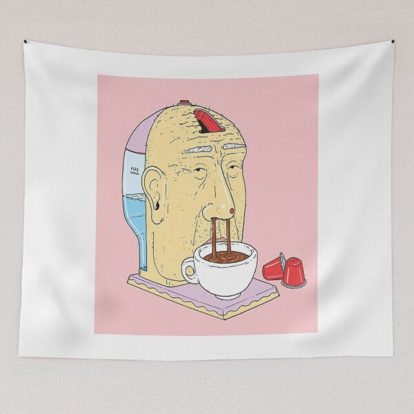 Item preview, Surreal Breakfast: Man's Head as Coffee Machine designed and sold by JessePinkst.