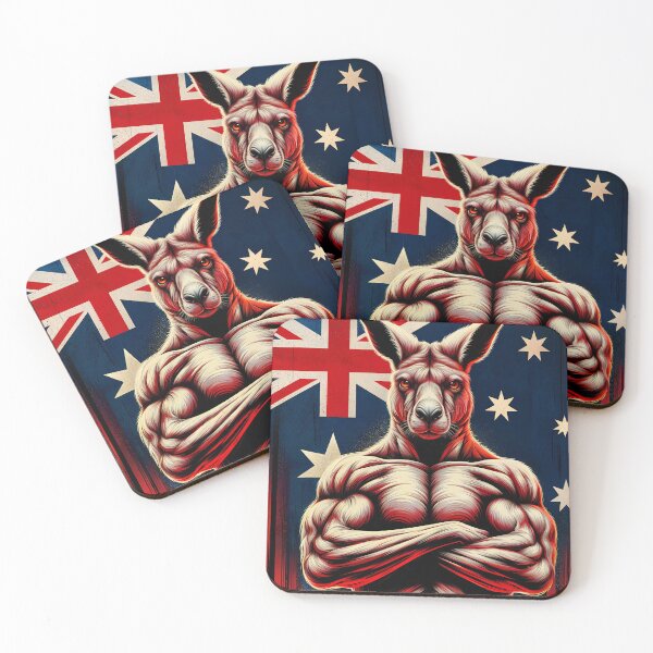 Item preview, Flag of Australia and the Kangaroo with its Imposing Shape designed and sold by PixelCraftDSG.