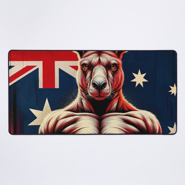 Item preview, Flag of Australia and the Kangaroo with its Imposing Shape designed and sold by PixelCraftDSG.