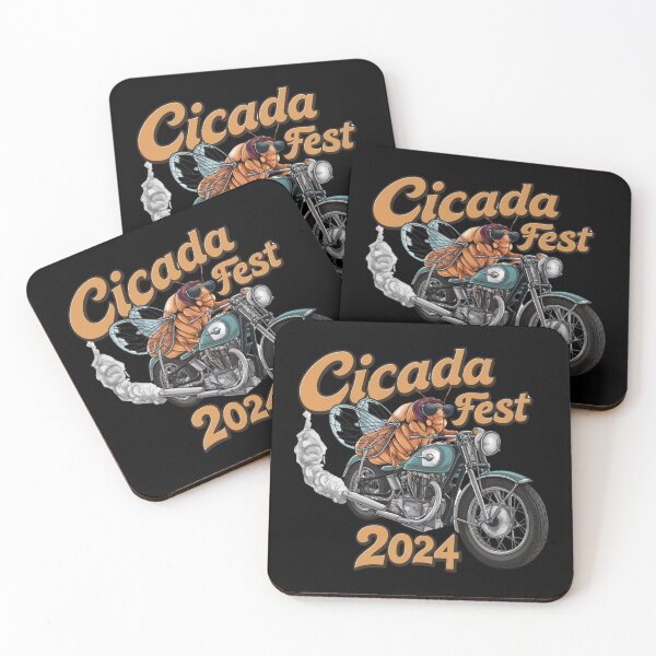 Item preview,  Cicada Fest 2024 Broods XIX & XIII Love Tourcicada riding a vintage motorcycle designed and sold by first-shirt ⭐ ⭐ ⭐ ⭐ ⭐.