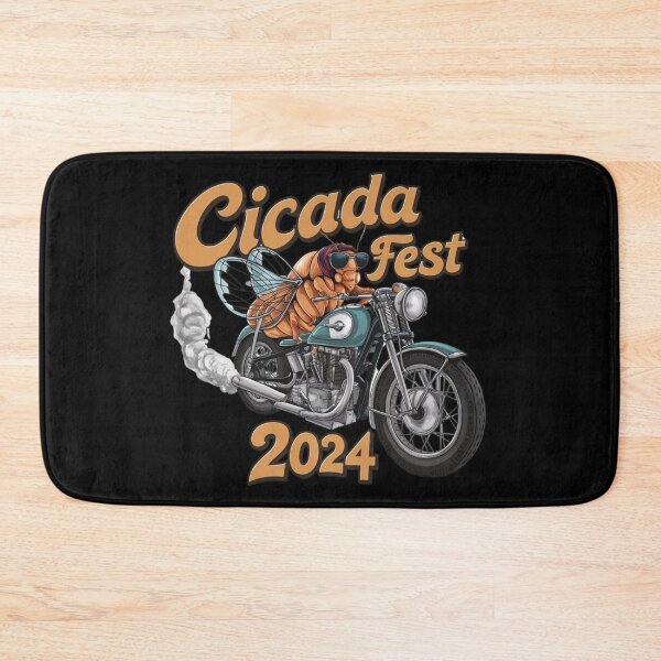 Item preview,  Cicada Fest 2024 Broods XIX & XIII Love Tourcicada riding a vintage motorcycle designed and sold by first-shirt ⭐ ⭐ ⭐ ⭐ ⭐.