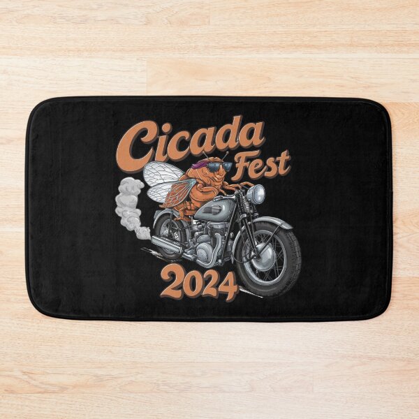 Item preview,  Cicada Fest 2024 Broods XIX & XIII Love Tourcicada riding a vintage motorcycle designed and sold by first-shirt ⭐ ⭐ ⭐ ⭐ ⭐.