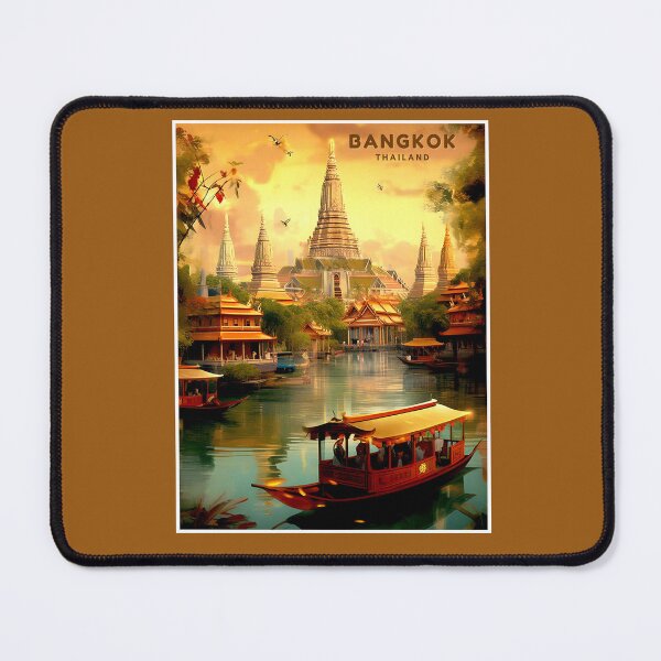 Item preview, BANGKOK: Vintage Thailand Wat Arun Temple of Dawn Travel Advertising Print designed and sold by posterbobs.