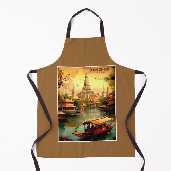 Item preview, BANGKOK: Vintage Thailand Wat Arun Temple of Dawn Travel Advertising Print designed and sold by posterbobs.