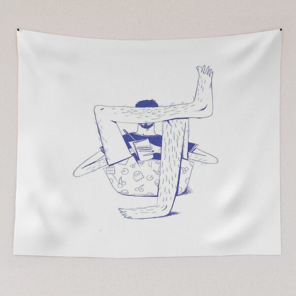 Item preview, Quiet Contemplation: Man Lost in Pages designed and sold by HartjEnnifer.