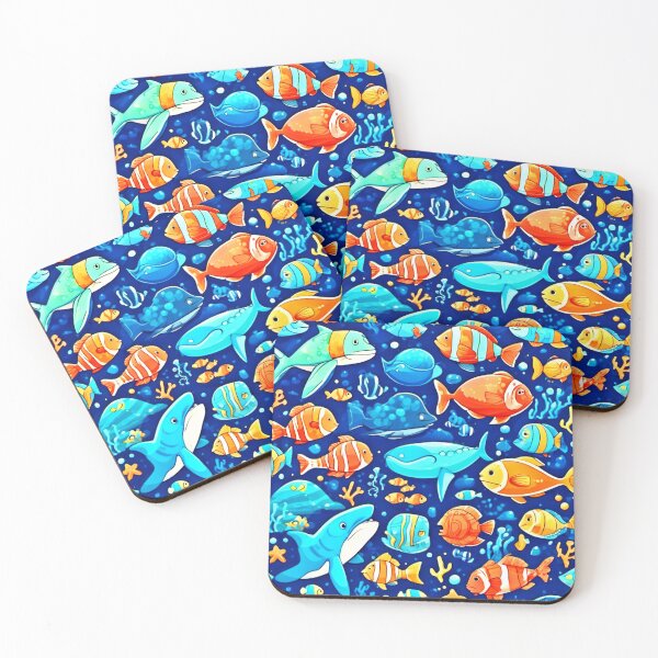 Item preview, Oceanic Cartoon Patterns: Artistic Delights designed and sold by Health And Fitness Posts e-Store.