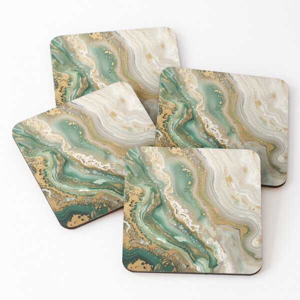 Item preview, Elegant Green Gold Marble, Luxurious Minimalism, Green Gold and White Marble designed and sold by venella.