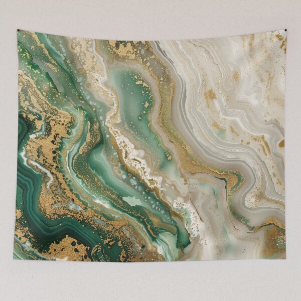 Item preview, Elegant Green Gold Marble, Luxurious Minimalism, Green Gold and White Marble designed and sold by venella.