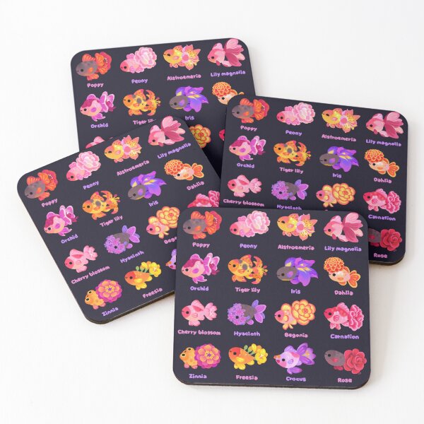 Item preview, Flower goldfish - dark designed and sold by pikaole.
