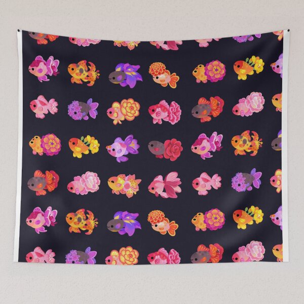 Item preview, Flower goldfish - dark designed and sold by pikaole.