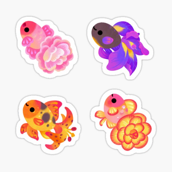 Item preview, Flower goldfish - dark designed and sold by pikaole.