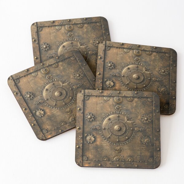 Item preview, Steampunk Cog Pattern Grungy Bronze Metal 2 designed and sold by GrinGalore.