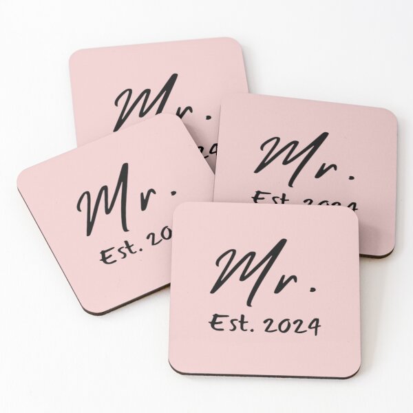 Item preview, Mr. Est. 2024 Just Married Wedding Wife Mr & Mrs Gifts #1 designed and sold by creativerooney.