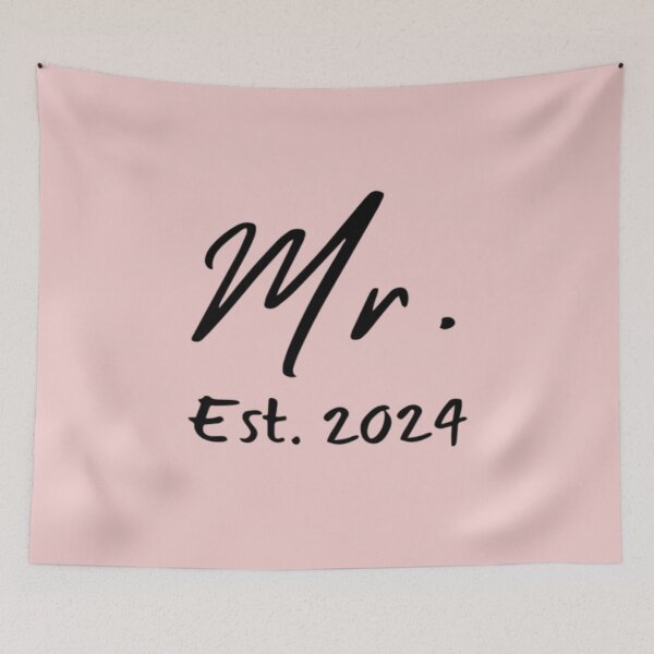 Item preview, Mr. Est. 2024 Just Married Wedding Wife Mr & Mrs Gifts #1 designed and sold by creativerooney.
