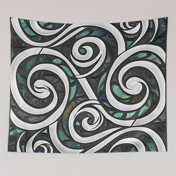 Aperçu de l'œuvre Modèle Paua maori de Nouvelle-Zélande Koru Design 4 créée et vendue par GrinGalore.