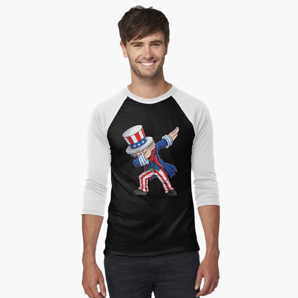 Los Angeles Dodgers MLB Baseball Dabbing Uncle Sam The Fourth of July T  Shirt - Freedomdesign