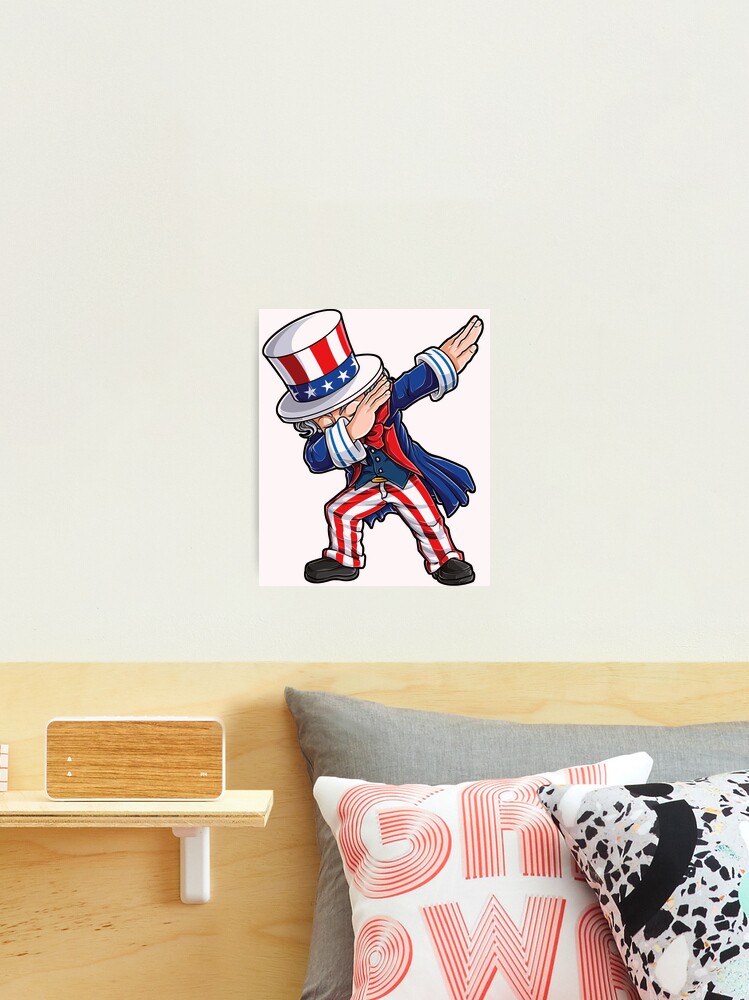 Los Angeles Dodgers MLB Baseball Dabbing Uncle Sam The Fourth of July T  Shirt - Freedomdesign