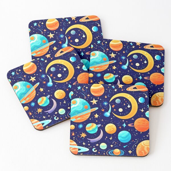 Item preview, Whimsical Celestial Art: Stars, Moon, Planets designed and sold by Health And Fitness Posts e-Store.
