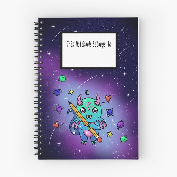 Item preview, Cute Alien Notebook in Space designed and sold by SilverWonderArt.