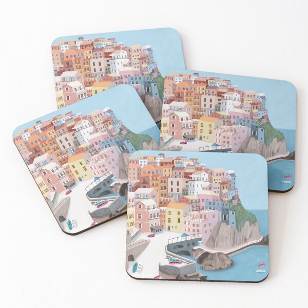 Item preview, Manarola, Italy Coastal Village Illustrated by Artist Carla Daly designed and sold by Carla Daly.