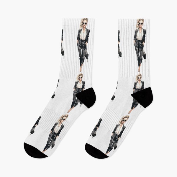 Item preview, Watercolor Fashion Blonde girl walking in the street designed and sold by Alice Monber’s Illustration.