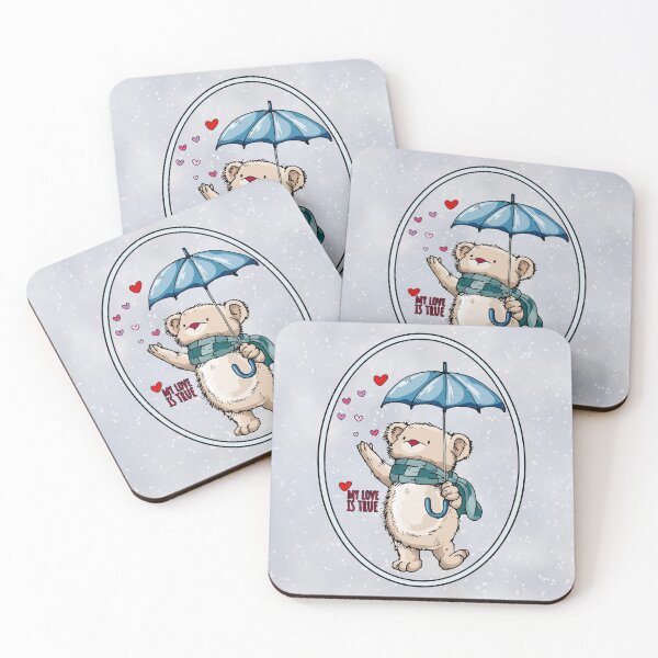Item preview, My Love Is True, Winter Bear With Umbrella designed and sold by Savchuk-Vova.