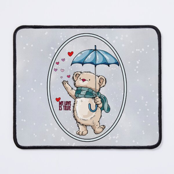 Item preview, My Love Is True, Winter Bear With Umbrella designed and sold by Savchuk-Vova.