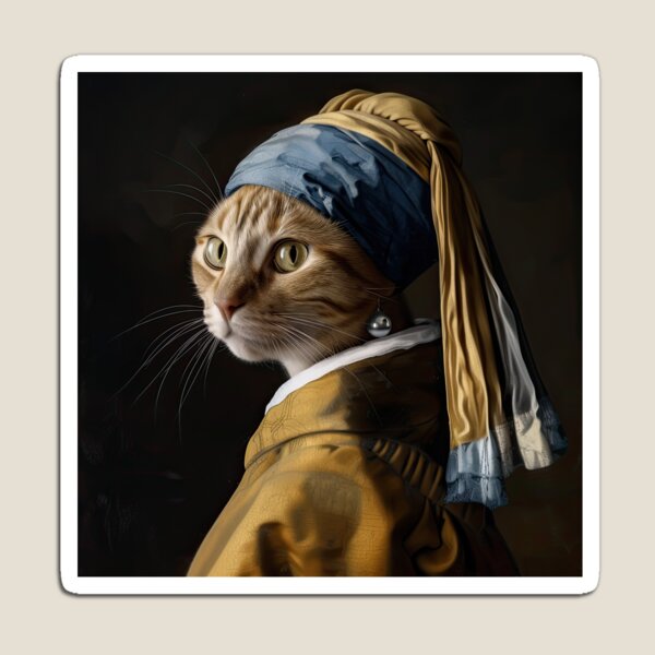 Item preview, Cat With a Pearl Earring designed and sold by Felipe Hora.