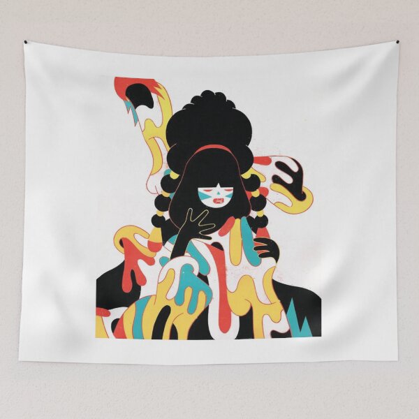 Item preview, Flame of Expression: Surreal Colorful Portrait designed and sold by BbarRowuy.