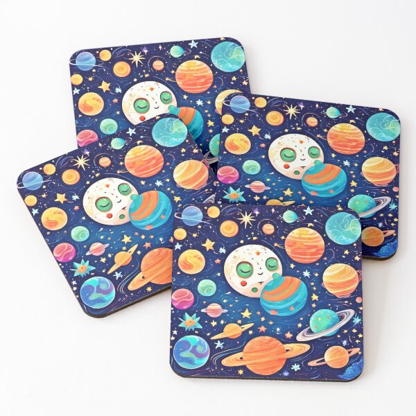 Item preview, Celestial Wonders: Whimsical Stars, Moon, Planets designed and sold by Health And Fitness Posts e-Store.