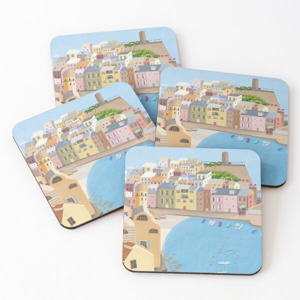 Item preview, Vernazza, Italian Coastal Village in Pastel Colors by Artist Carla Daly designed and sold by Carla Daly.