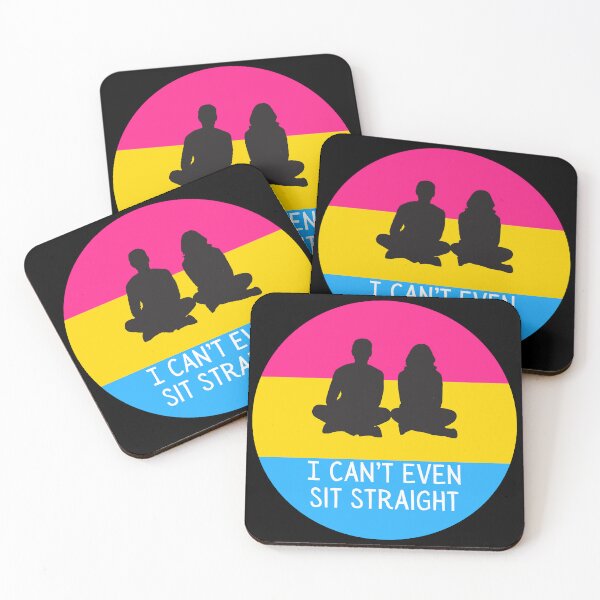 Item preview, I Can't Even Sit Straight - Pan Flag Edition designed and sold by RainbowRasa.