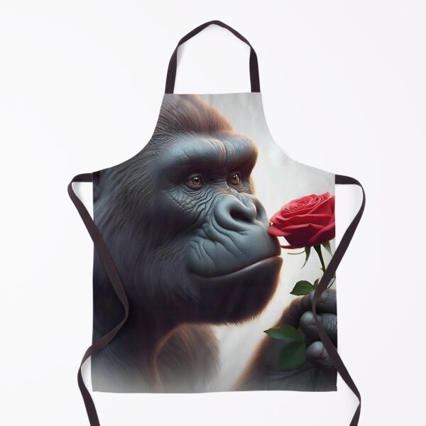 Item preview, Gorilla smelling a red rose designed and sold by cmphotographs.