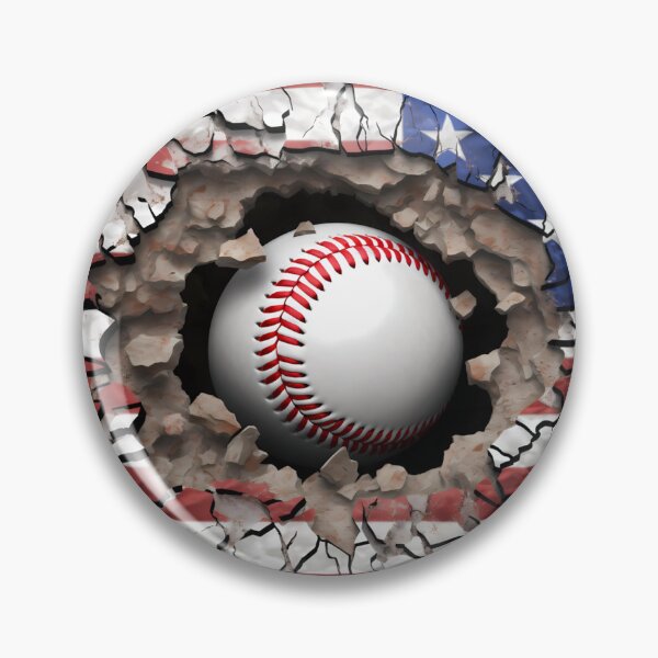 Item preview, 3D Baseball in a Hole with The Flag designed and sold by Magnuna.