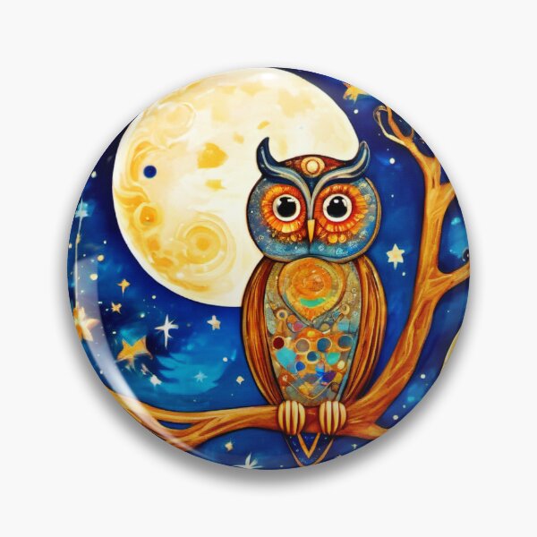 Item preview, Whimsical Owl Celestials: Stars, Moon, Planets designed and sold by Health And Fitness Posts e-Store.