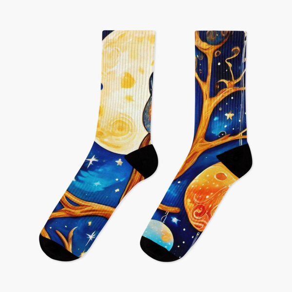 Item preview, Whimsical Owl Celestials: Stars, Moon, Planets designed and sold by Health And Fitness Posts e-Store.